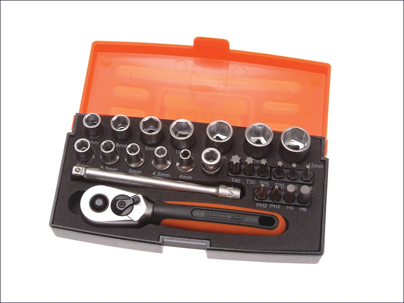 BAHCO SOCKET SET OF 25 METRIC 1/4″ DRIVE SL25 1 BAHCO SOCKET SET OF 25 METRIC 1/4″ DRIVE SL25