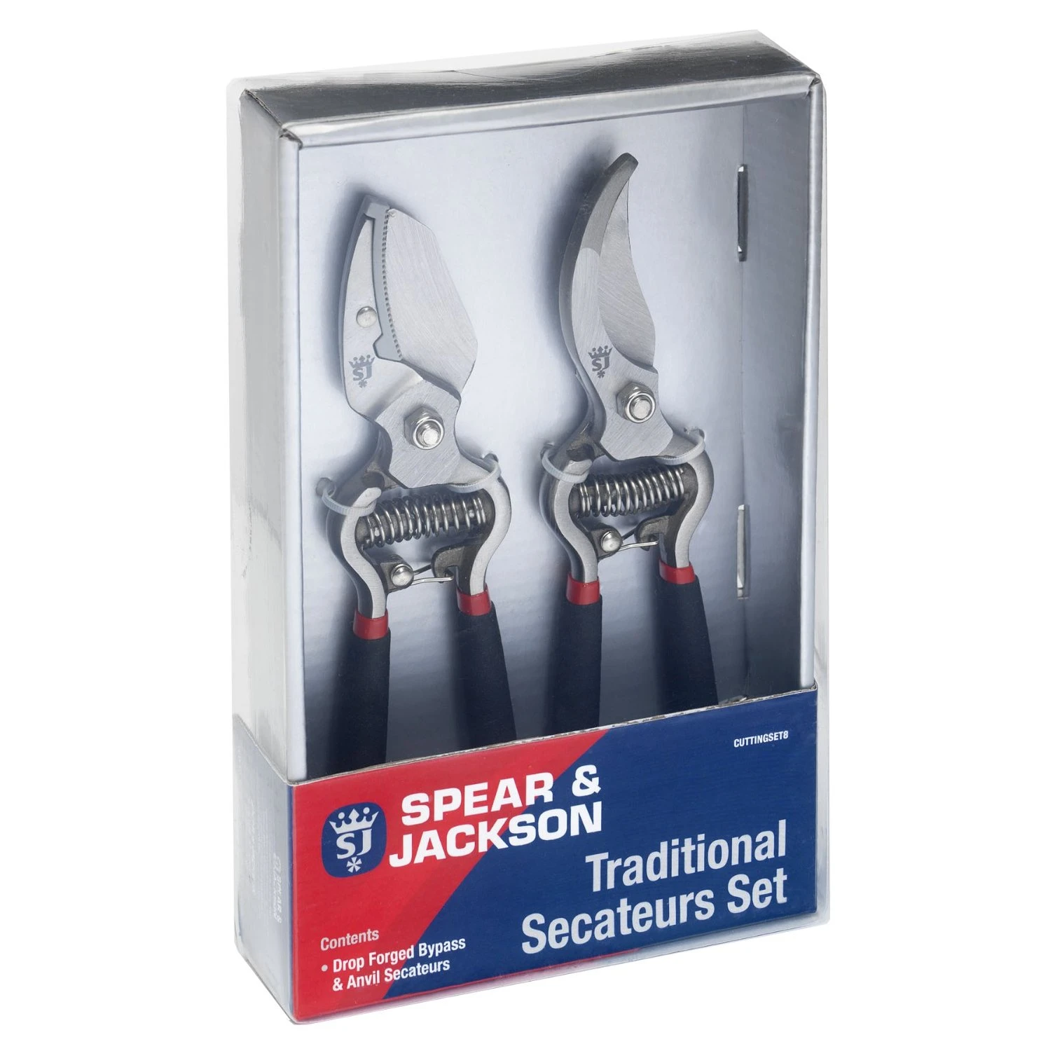 SPEAR AND JACKSON TRADITIONAL BYPASS AND ANVIL SECATEURS SET CUTTINGSET8 1 SPEAR AND JACKSON TRADITIONAL BYPASS AND ANVIL SECATEURS SET CUTTINGSET8