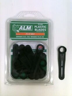 ALM FL240 PLASTIC BLADES LARGE HOLE TO SUIT FLYMO 10 PACK